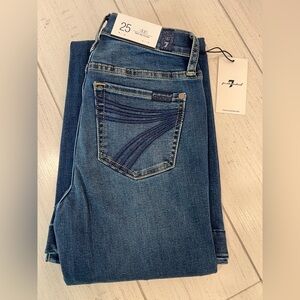 7 For All Mankind Dojo Original Jeans Women's Flare Leg Trousers NWT Size 25 AUM